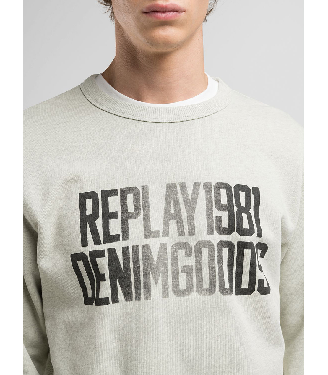 レタリングプリントスウェットシャツ 詳細画像 ライトミントメランジ 5